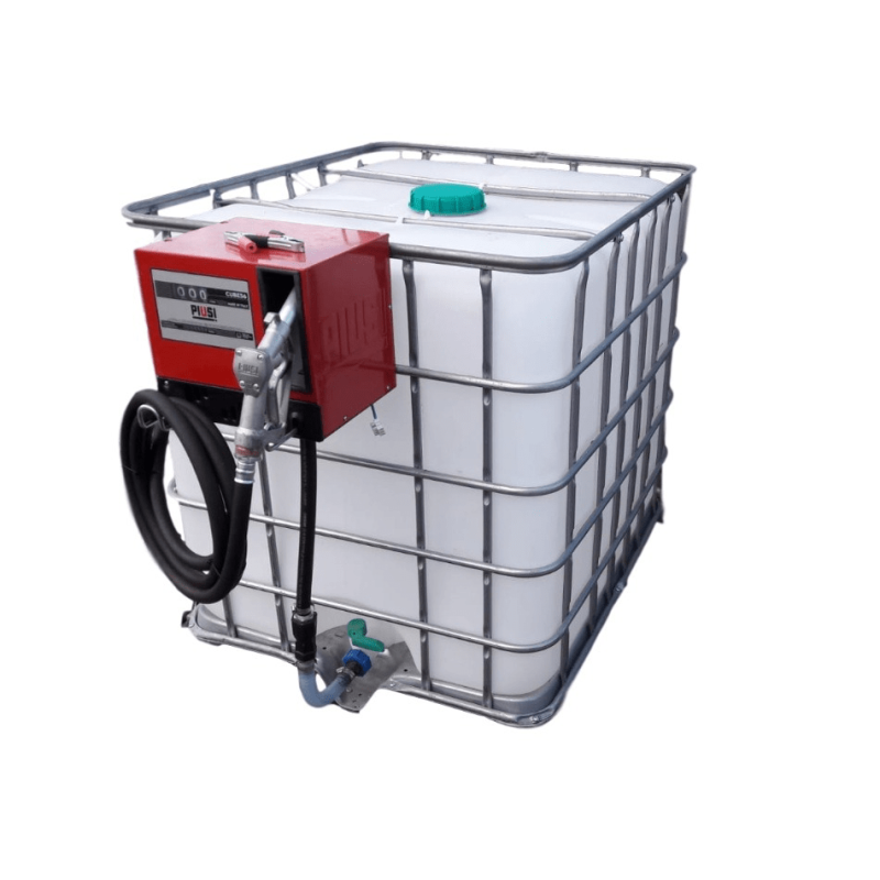 Bazin IBC 1000l cu pompa alimentare motorina CUBE 56 Piusi