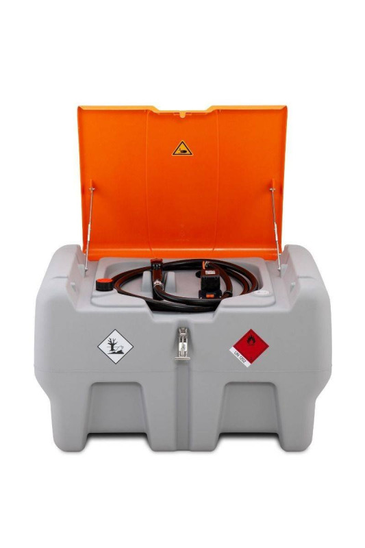 Rezervor motorina Mobil Easy 440L cu pompa CENTRI SP 30, baterie CAS 4 Ah si capac rabatabil Cemo